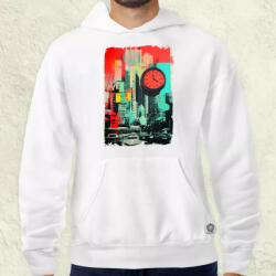 Magnolion Pop art idő kollázs v3 férfi pulóver (6422-P)