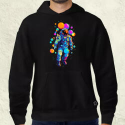 Magnolion Asztronauta színes csillagok között v2 férfi pulóver (4550-P)