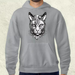 Magnolion Vonalrajz cyberpunk macska v1 férfi pulóver (4800-P)