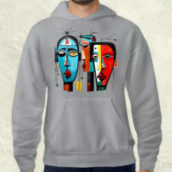 Magnolion Törzsi maszkok v1 férfi pulóver (6703-P)