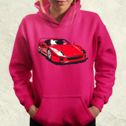 Magnolion Ferrari F40 rajz v6 női pulóver (20842-PN)