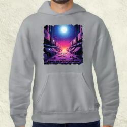 Magnolion Pixelart bakelit az űrben v3 férfi pulóver (20238-P)