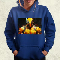 Magnolion Pareidolia Farkas város fantázia v2 női pulóver (6967-PN)