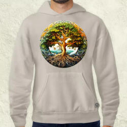 Magnolion Díszes életfa v4 férfi pulóver (8604-P)