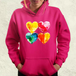 Magnolion Litográf szívek v3 női pulóver (8681-PN)