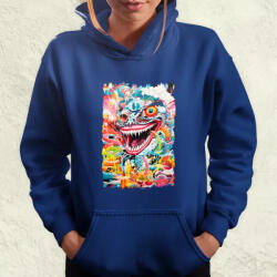 Magnolion Pszichedelikus szörny maszk v11 női pulóver (7511-PN)