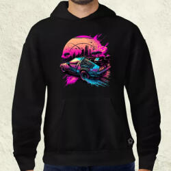 Magnolion Retró hullám DeLorean DMC v2 férfi pulóver (876-P)