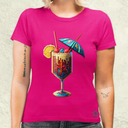 Magnolion Pixelart koktél női póló (1234-N)