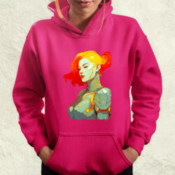 Magnolion Pop art cyberpunk portré v11 női pulóver (3965-PN)