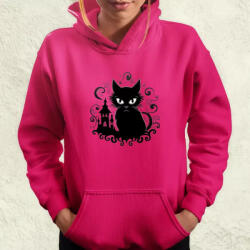 Magnolion Halloween macsek v2 női pulóver (6170-PN)