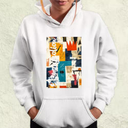 Magnolion Absztrakt graffiti v1 női pulóver (27986-PN)