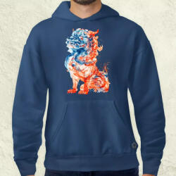 Magnolion Absztrakt Fu kutya v3 férfi pulóver (22307-P)