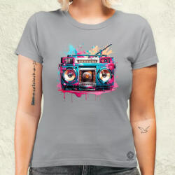 Magnolion Retró boombox v4 női póló (6678-N)
