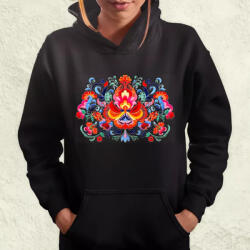 Magnolion Magyar népi motívum v19 női pulóver (8427-PN)