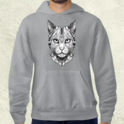 Magnolion Vonalrajz cyberpunk macska v2 férfi pulóver (4801-P)