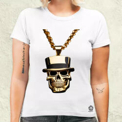 Magnolion Arany koponya medál v2 női póló (8414-N)