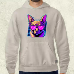 Magnolion Retró hullám macska szemüvegben v3 férfi pulóver (744-P)