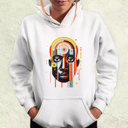 Magnolion Absztrakt radikalizmus v2 női pulóver (8521-PN)