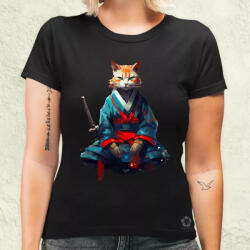 Magnolion Szamuráj macska v4 női póló (4743-N)