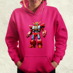 Magnolion Piros mecha női pulóver (5835-PN)