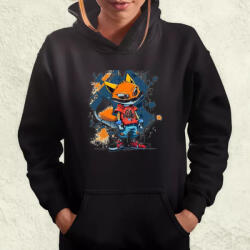 Magnolion Laza tetovált róka srác női pulóver (593-PN)