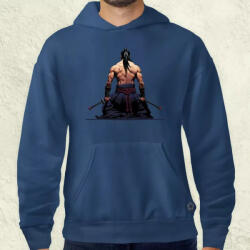 Magnolion Pixelart Szamuráj hátulról v1 férfi pulóver (8201-P)