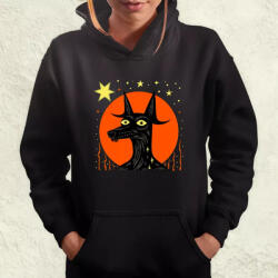 Magnolion Fekete kutya csillagok között v3 női pulóver (21625-PN)