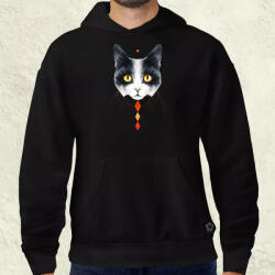 Magnolion Pozitív alakzat negatív tér macska v5 férfi pulóver (7485-P)