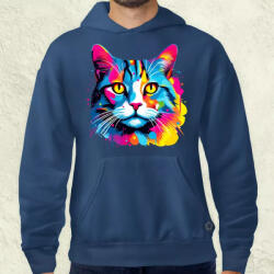 Magnolion Vízfesték macska v3 férfi pulóver (22544-P)