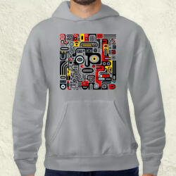 Magnolion Minimál spgraffito firkák v6 férfi pulóver (6630-P)