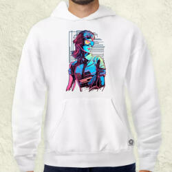 Magnolion Synthwave digitális művészet v1 férfi pulóver (3464-P)