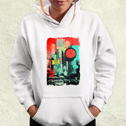 Magnolion Pop art idő kollázs v3 női pulóver (6422-PN)