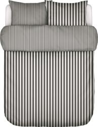 Marc O'Polo Lenjerie de pat Classic Stripe 200 x 200 cm antracit și alb cu 2 fețe de pernă 80 x 80 cm închidere cu fermoar (101816-100-03) Lenjerie de pat