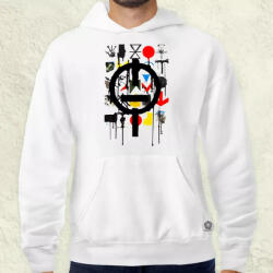 Magnolion Basquiat béke és szeretet v6 férfi pulóver (5940-P)