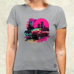 Magnolion Retró hullám 1969 FORD MUSTANG SHELBY GT 500 v3 női póló (867-N)