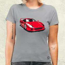 Magnolion Ferrari F40 rajz v6 női póló (20842-N)