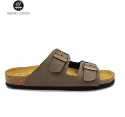 Plakton Sandale Casual Damă Anatomice Din Piele Chicago Taupe 180010 (180010)