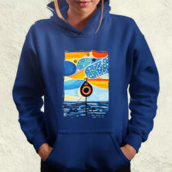 Magnolion Szürreál absztrakt utazás v2 női pulóver (8789-PN)