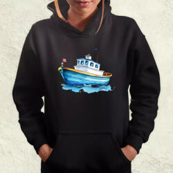 Magnolion Hajó rajz v4 női pulóver (9084-PN)