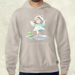 Magnolion Chibi lány esőben táncol v1 férfi pulóver (9542-P)