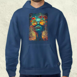 Magnolion Pszichedelikus portré v3 férfi pulóver (27691-P)