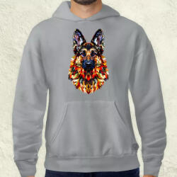 Magnolion Absztrakt Német juhászkutya v2 férfi pulóver (24153-P)