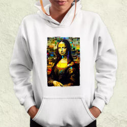 Magnolion Pop art Mona Lisa v3 női pulóver (7475-PN)