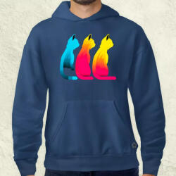 Magnolion Macska sziluett v1 férfi pulóver (7329-P)