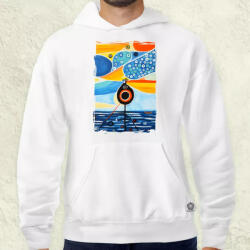 Magnolion Szürreál absztrakt utazás v2 férfi pulóver (8789-P)