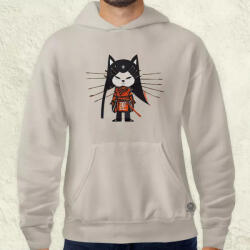 Magnolion Aranyos Szamuráj kiscica v2 férfi pulóver (446-P)