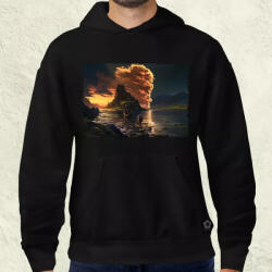 Magnolion Pareidolia Ragnar skandináv táj fantázia v1 férfi pulóver (6992-P)