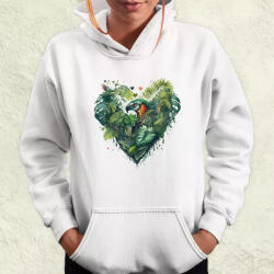 Magnolion Dzsungel szív v2 női pulóver (1834-PN)