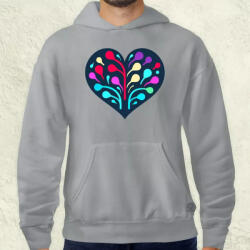 Magnolion Minimál szív v7 férfi pulóver (6695-P)