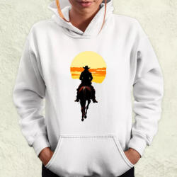 Magnolion Cowboy illusztráció v3 női pulóver (8592-PN)